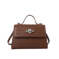 Women's All Seasons Pu Leather Solid Color Classic Style Square Magnetic Buckle Handbag sku image 1