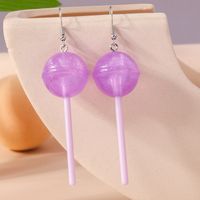 1 Pair Cute Candy Plastic Zinc Alloy Drop Earrings sku image 7