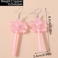 1 Pair Cute Flower Plastic Zinc Alloy Drop Earrings main image 8