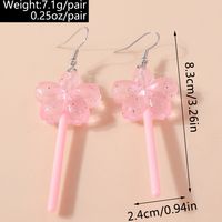 1 Paire Mignon Fleur Plastique Alliage De Zinc Boucles D'oreilles main image 8