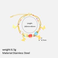 Shiny Butterfly 304 Stainless Steel Bracelets In Bulk sku image 1
