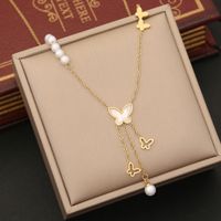 Wholesale Commute Heart Shape 304 Stainless Steel Copper Layered Plating 18K Gold Plated Necklace sku image 1