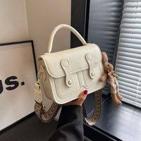 Women's All Seasons Pu Leather Solid Color Classic Style Square Magnetic Buckle Handbag main image 5