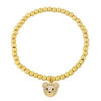 Ig Style Hip-hop Fashion Bear Copper Beaded Plating Inlay Zircon Bracelets sku image 2