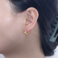 1 Pair Ig Style Geometric Plating Sterling Silver 18k Gold Plated Rhodium Plated Earrings main image 2