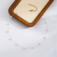 Simple Style Oval 304 Stainless Steel Baroque Pearls Polishing Women'S Necklace sku image 1