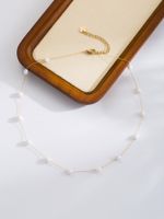 Simple Style Oval 304 Stainless Steel Baroque Pearls Polishing Women'S Necklace main image 6