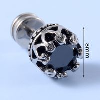 1 Piece Casual Skull Plating Stainless Steel Ear Studs sku image 23