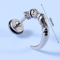 1 Piece Casual Skull Plating Stainless Steel Ear Studs sku image 14