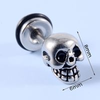 1 Piece Casual Skull Plating Stainless Steel Ear Studs sku image 15