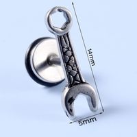 1 Piece Casual Skull Plating Stainless Steel Ear Studs sku image 5
