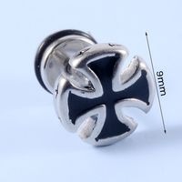 1 Piece Casual Skull Plating Stainless Steel Ear Studs sku image 10