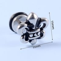 1 Piece Casual Skull Plating Stainless Steel Ear Studs sku image 10