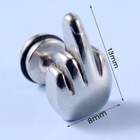 1 Piece Casual Skull Plating Stainless Steel Ear Studs sku image 2