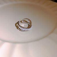 Einfacher Stil Geometrisch Kupfer Inlay Künstliche Edelsteine Offener Ring sku image 3