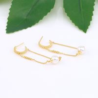 1 Pair Basic Solid Color Sterling Silver Drop Earrings main image 2