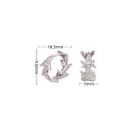 1 Pair Basic Grain Plating Inlay Sterling Silver Zircon Earrings sku image 1