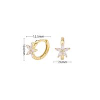 1 Pair Simple Style Flower Inlay Sterling Silver Zircon Earrings sku image 4
