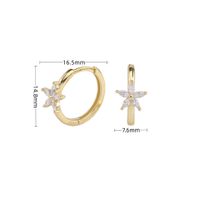 1 Pair Simple Style Flower Inlay Sterling Silver Zircon Earrings sku image 6