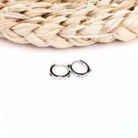 1 Pair Simple Style Solid Color Sterling Silver Earrings main image 2