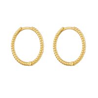 1 Pair Simple Style Round Plating Sterling Silver 14k Gold Plated Earrings main image 5
