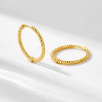 1 Pair Simple Style Round Plating Sterling Silver 14k Gold Plated Earrings main image 6