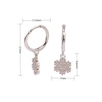 1 Pair Simple Style Flower Plating Sterling Silver Gold Plated Drop Earrings sku image 1