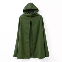 Generation Of 2016 European And American New Same Army Green Woolen Cape Coat Cape Shawl Coat A7-7855 sku image 5