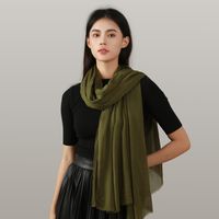 Women's Basic Simple Style Solid Color Polyester Silk Scarf main image 3