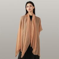 Women's Basic Simple Style Solid Color Polyester Silk Scarf main image 1