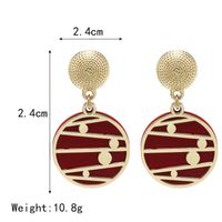 Wholesale Jewelry Simple Style Round Alloy Drop Earrings main image 4