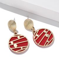Wholesale Jewelry Simple Style Round Alloy Drop Earrings sku image 1