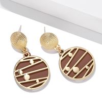 Wholesale Jewelry Simple Style Round Alloy Drop Earrings sku image 2