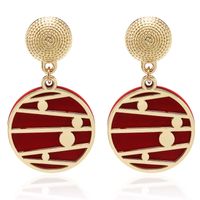 Wholesale Jewelry Simple Style Round Alloy Drop Earrings main image 2