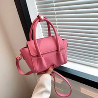 Women's Small Pu Leather Solid Color Elegant Classic Style Square Zipper Shoulder Bag Handbag Crossbody Bag sku image 5