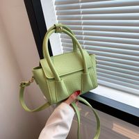 Women's Small Pu Leather Solid Color Elegant Classic Style Square Zipper Shoulder Bag Handbag Crossbody Bag sku image 3