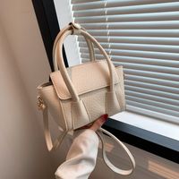 Women's Small Pu Leather Solid Color Elegant Classic Style Square Zipper Shoulder Bag Handbag Crossbody Bag sku image 2