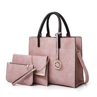 Women's All Seasons Pu Leather Solid Color Vintage Style Square Zipper Shoulder Bag Bag Sets Handbag sku image 4