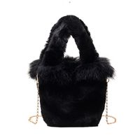 Women's Small Autumn&winter Plush Solid Color Streetwear Square Magnetic Buckle Handbag sku image 4