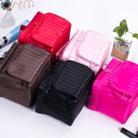 Vacation Stripe Plaid Polyester Square Makeup Bags main image 4