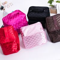 Vacation Stripe Plaid Polyester Square Makeup Bags main image 2