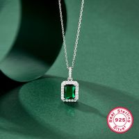 Luxurious Round Square Rhombus White Gold Plated Zircon Sterling Silver Wholesale Rings Earrings Necklace main image 2