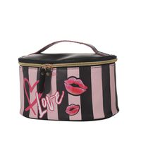 Elegant Heart Shape Pu Leather Oval Makeup Bags main image 3