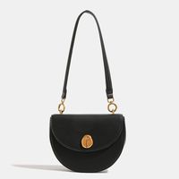 Women's Small All Seasons Pu Leather Solid Color Basic Semicircle Magnetic Buckle Shoulder Bag sku image 2