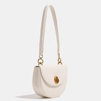 Women's Small All Seasons Pu Leather Solid Color Basic Semicircle Magnetic Buckle Shoulder Bag main image 2