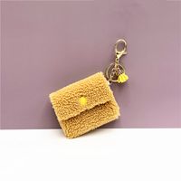 Elegant Vintage Style Solid Color Metal Fleece Unisex Bag Pendant Keychain main image 5