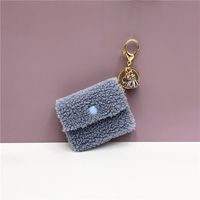 Elegant Vintage Style Solid Color Metal Fleece Unisex Bag Pendant Keychain main image 2