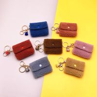 Elegant Vintage Style Solid Color Metal Fleece Unisex Bag Pendant Keychain main image 1