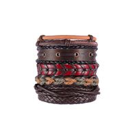 Ethnic Style Feather Pu Leather Alloy Patchwork Men's Bracelets sku image 8