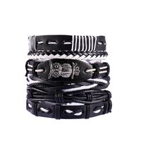 Ethnic Style Feather Pu Leather Alloy Patchwork Men's Bracelets main image 4